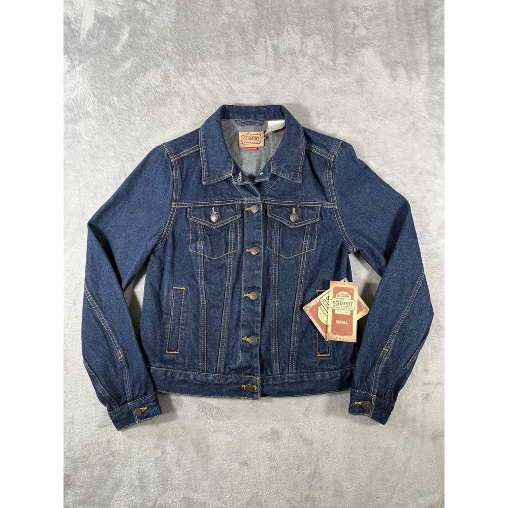 C.E.‎ Schmidt Workwear Jacket Womens Small Blue Denim NWT